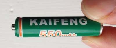 Kaifeng 550mAh AAA battery
